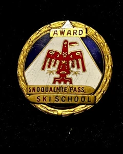 PREMIO ESCUELA ESQUÍ SNOQUALMIE PASS DE COLECCIÓN PRENDEDOR DE ESQUÍ WASHINGTON recuerdo - Imagen 1 de 3
