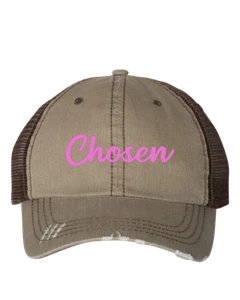 Women's Christian Chosen Embroidered Baseball Cap - Picture 1 of 15