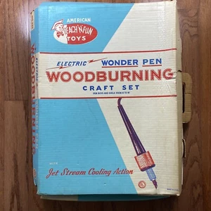1950’s American Teach ‘N’ Fun Toys Electric Wonder Pen Woodburning Craft Set - Picture 1 of 9