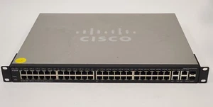 Cisco SF300-48P 48-Port 10/100 PoE Rack Mountable Managed Network Switch - Picture 1 of 7