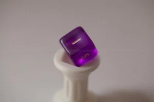 Chessex / Kristall Kaste alte Form durchscheinend lila einzeln D6 - Bild 1 von 7
