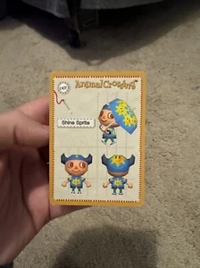 Nintendo Animal Crossing e-Reader Card (2002) Series 1- Shine Sprite #D01 - Picture 1 of 1