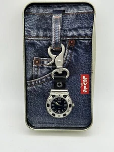 Levi Strauss Keychain/beltloop Watch & Compass - untested new in damaged box - Picture 1 of 7