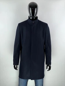 Theory Navy Wool Cashmere Coat Men's Size L - Picture 1 of 8