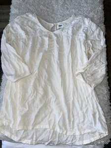 Old Navy Girls Sz. 16 Ivory Blouse. Delicate, Pretty - Picture 1 of 23