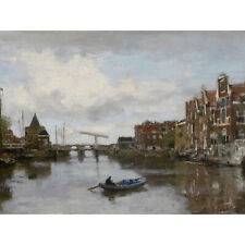 Maris Dutch City Schreierstoren Amsterdam 1873 Painting Large Art Print 18X24"