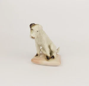 Figura de porcelana Royal Dux 1950 de colección RARA perro párroco terrier Checoslovaquia - Imagen 1 de 5