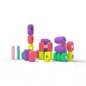 Children's puzzle colorful silicone block stacking parent-child interactive game - Picture 1 of 1