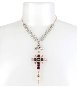 Collar Cruz Betsey Johnson Duquesa de Betseyville $75 b-145A - Imagen 1 de 12