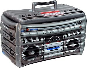 Inflatable Boom Box Cooler 24" x 16" Multicolored