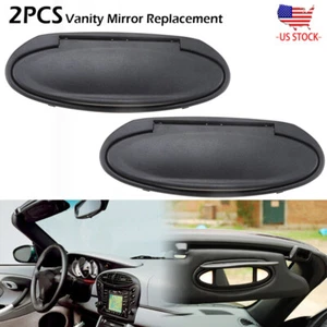 Vanity Sun Visor Mirror w/ Base 2pcs FOR Porsche 911 Boxster Cayman 996 997 986 - Picture 1 of 12