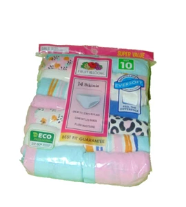 Fruit Of The Loom Bikini Underwear 10 Girls 14 Pack Tag Free - Picture 1 of 2