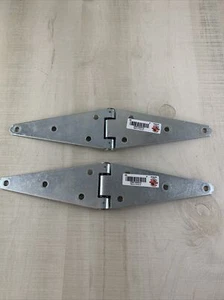 Lot Of 2 National Hardware N128-074 Heavy Strap Hinge, 6" Zinc Plated NEW - Picture 1 of 5