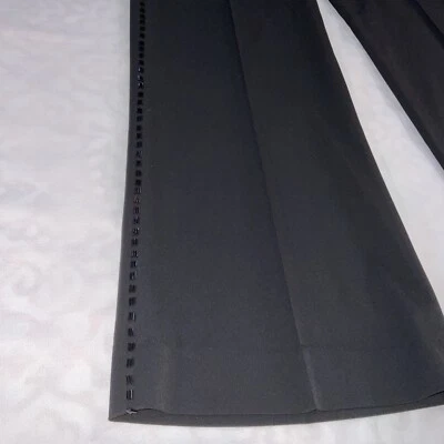 Pantalón de vestir Apóstrofe negro con cuentas pierna ancha mujer talla 4���� Foto 1 de 4