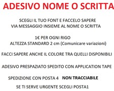 ADESIVO NOME PERSONALIZZATO STICKER SCRITTA per auto, moto, casco PRESPAZIATO
