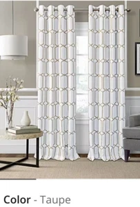 JCP, 1 Pair Taupe, Blackout curtains Panels, Kadin 52"x84" ea. Elrene Home - Picture 1 of 3