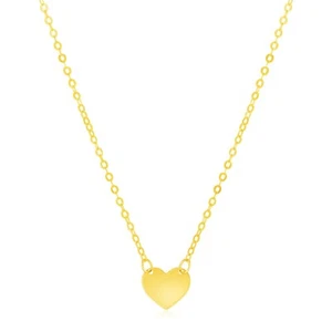 14k Gelbgold polierte Mini-Herz-Halskette - Bild 1 von 2