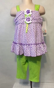 New/Tags 12 Month Kids Headquarters Baby Girl's 2-Piece Sun top With Leggings - Picture 1 of 11