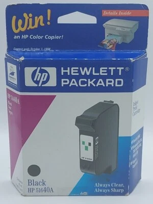 Genuine HP 51640A Black EXPIRED Jun 1999  Ink DISCONTINUED NEW SEALED HP 51640A - Image 1 of 4