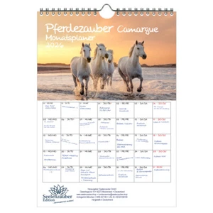 Pferdezauber Camargue Planer DIN A4 Kalender für 2026 Pferde und Fohlen - Seelen - Bild 1 von 1