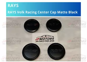 RAYS Volk Racing Center Cap ZE40 TE37 Ultra Saga Sonic CE28 Matte Black 4PC No90 - Picture 1 of 11