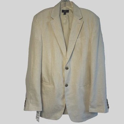 Club Room Luxury Linen Sportcoat Mens Medium 2 Button Unlined Blazer MSRP $120 - Image 1 of 4