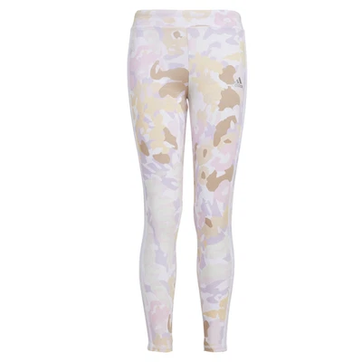 Adidas Aop 78 Algodón Leggings Jóvenes Niñas Blanco Atlético Informal GB9030-A Foto 1 de 2