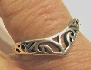 ANILLO MEDIA ESPOLETA PERFORADA CALADA PLATA ESTERLINA TALLA R - Imagen 1 de 2