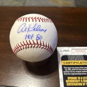 al kaline signed baseball HOF Inscription. JSA - Picture 1 of 4