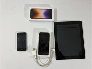 Apple Lot iPhone 6s - Silver (A1688) -iPhone 4 Black (A1349) iPad 2 16gb (A1395) - Picture 1 of 14