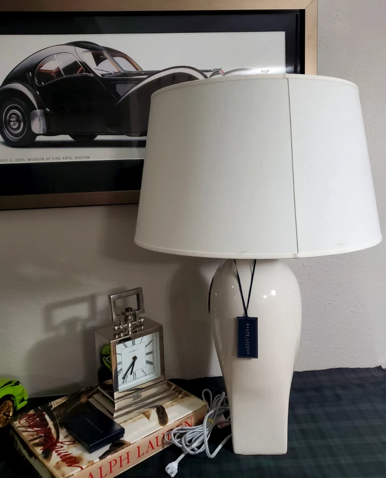 Новый с Ярлыками Ralph Lauren Home Collection Ilona большой настольная лампа с льняным абажуром - Изображение 1 из 4