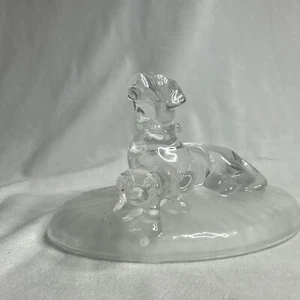 Kristall Figur Labrador Mutter Hund & zwei Welpen Cristal D'Arques mattierter Sockel - Bild 1 von 8