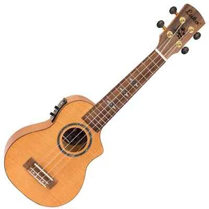 Laka Maple Series Electro-Acoustic Cutaway Ukulele & Carry Bag ~ Soprano - Picture 1 of 9