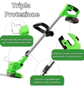 DECESPUGLIATORE A BATTERIA TAGLIABORDI ELETTRICO 800W TAGLIAERBA 2 BATTERIE 48V - Foto 1 di 3