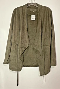 Women's Blanknyc Faux Suede Drapey Jacket Size Medium Gunmetal - Picture 1 of 9