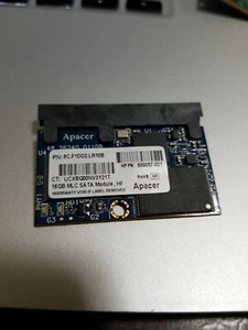 HP Apacer 16GB MLC SATA Module, HF 8C.F1DD2.LR10B PN 689057-001  - Picture 1 of 8