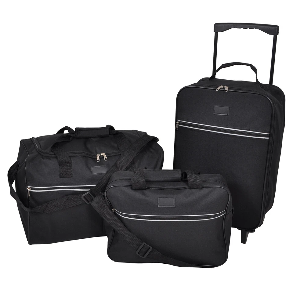 Reisekoffer Reisetasche Koffer 3teilig Trolley-Reisetasche-Nootbooktasche Lehoff - Bild 1 von 4