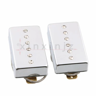 Juego de pastillas de guitarra cromadas Humbucker tamaño bobina única P90 Alnico V Foto 1 de 4