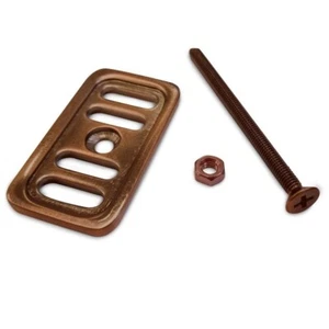 Astini, RAK, Rangemaster, Caple Brushed Copper Ceramic Sink Overflow Cover Plate - Picture 1 of 5