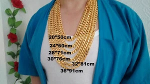 Exclusive! Wide Gold Chain for Men! SG1204 24K Gold Plated Necklace / Bracelet,  - Picture 1 of 10