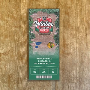 2024 WINTER CLASSIC Replica Ticket Stub Customizable Seat Blues vs Blackhawks - Picture 1 of 3