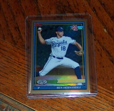 2021 Topps Pro Debut - Ben Hernandez - #PDC-178 Gold Chrome Refractor 39/50 - Image 1 of 3