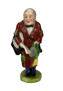 Antique Kister Porcelain Figurine Man Carrying Papers Newspapers Germany - Picture 1 of 7