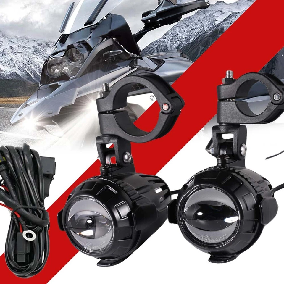 Motorcycle LED headlight fog light for BMW R1250GS, F800GS F650GS R1200 - Image 1 of 4