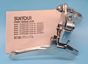 Desviador Suntour AC 2000 VINTAGE Delantero 2-Fach RACE Plata NOS - Imagen 1 de 9