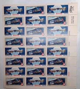 USPS Apollo Soyuz 10 Cent Full Sheet Postage Stamps 1975 Free Shipping - Picture 1 of 6