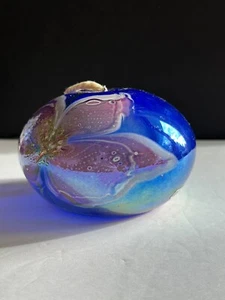 Glasshouse Studio Eric Brakken Signed Oil Lamp 1985 Art Glass Mt St Helen’s Ash - Picture 1 of 24