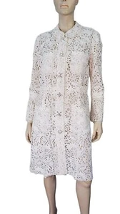 Vintage SS12 LOUIS VUITTON FR40 Guipure Lace and Organza Rhinestone Button Coat - Picture 1 of 8