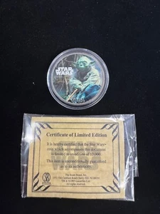 YODA - STAR WARS Licencia Oficial 1976 Eisenhower IKE Dólar EE. UU. Certificado de autenticidad de moneda - Imagen 1 de 3