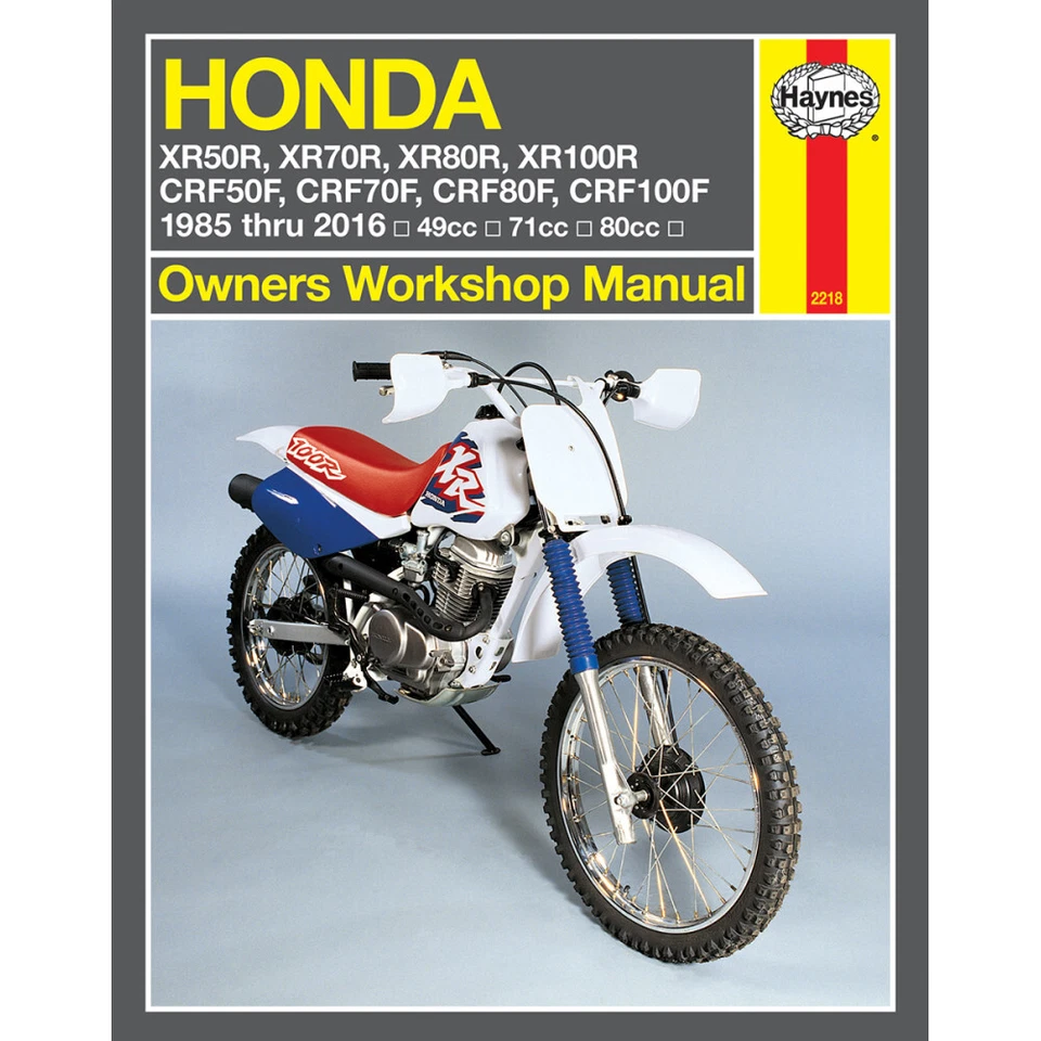 HAYNES Repair Manual - Honda XR50R/70R/80R/100R | CRF50F/70F/80F/100F 1985-2016 - Image 1 of 1